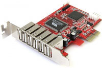 Startech.com Tarjeta Adaptadora PCI Express de Perfil Bajo de 7 Puertos USB 2.0 de Alta Velocidad (PEXUSB7LP)